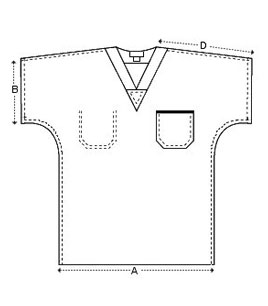 Blouse de chirurchie unisexe réversible